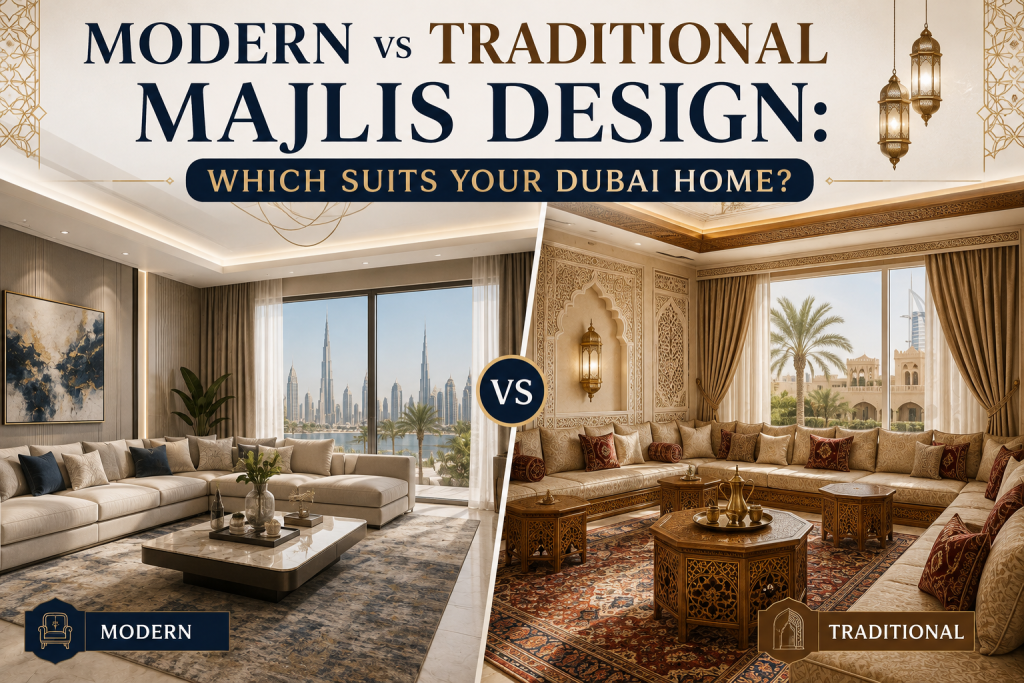 modern vs traditional majlis design