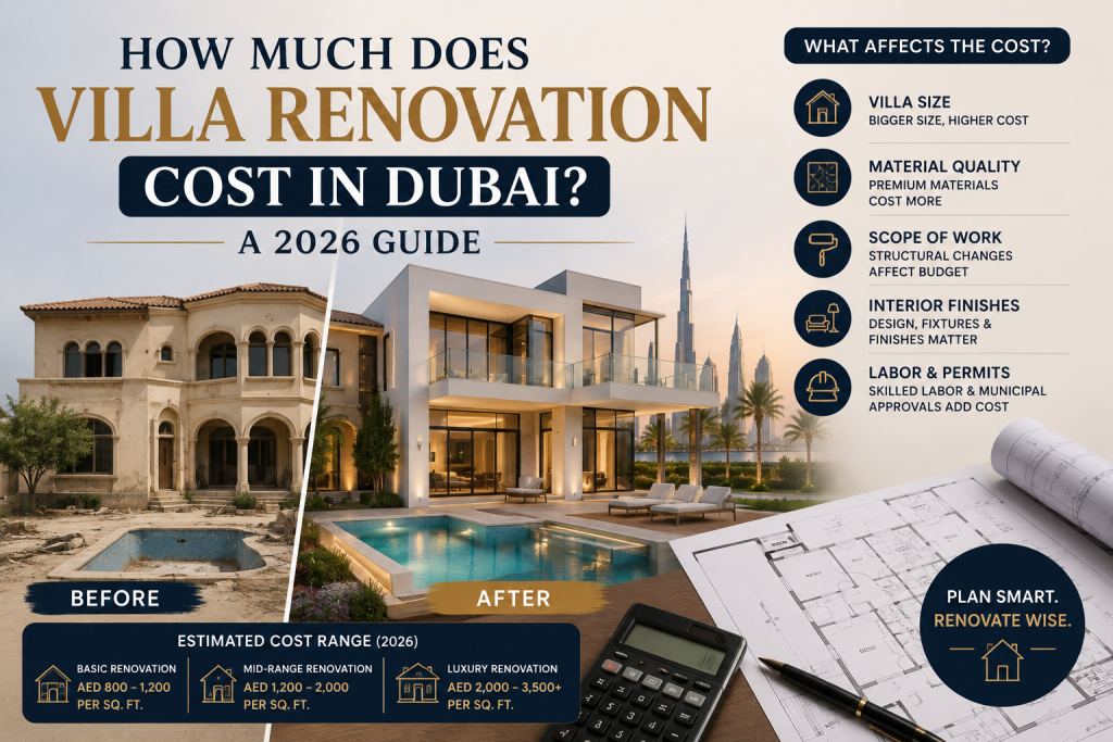 villa renovation cost Dubai